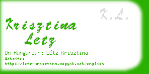 krisztina letz business card