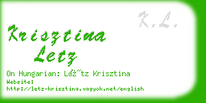 krisztina letz business card